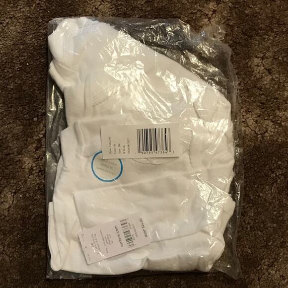 NWT Carter’s Set of 3 White Girl's Long Sleeve Bodysuits (3 Months) - Picture 16 of 16